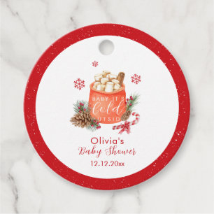 Vintage Winter Snowflake Festive Smore Baby Shower Favour Tags