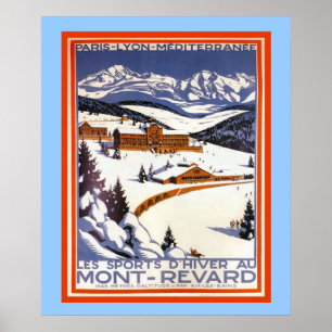 Vintage winter sports poster