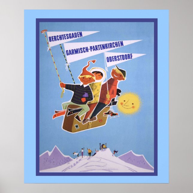 Vintage winter sports poster (Front)