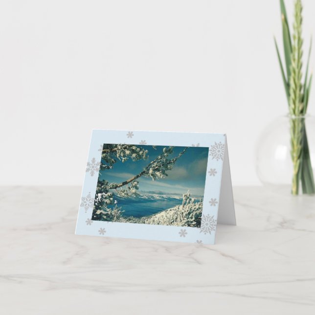 Vintage Winter Wonderland Christmas Card (Front)