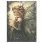 Vintage Winter Woodland Fairy with Floral Crown