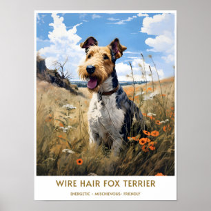 Vintage Wire Hair Fox Terrier Poster