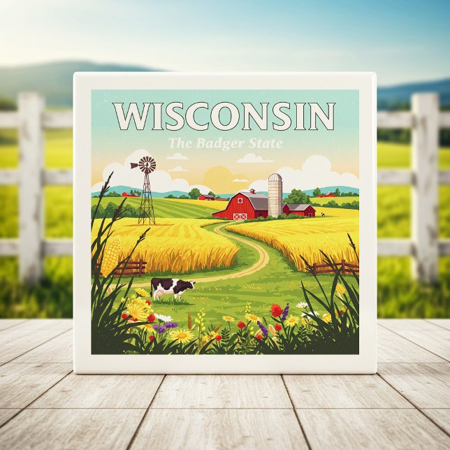 Vintage Wisconsin Ceramic Tile (Creator Uploaded)