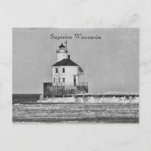 Vintage Wisconsin Lighthouse Postcard