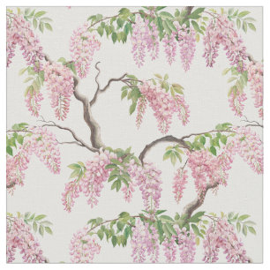 Vintage Wisteria flower chintz springtime garden Fabric