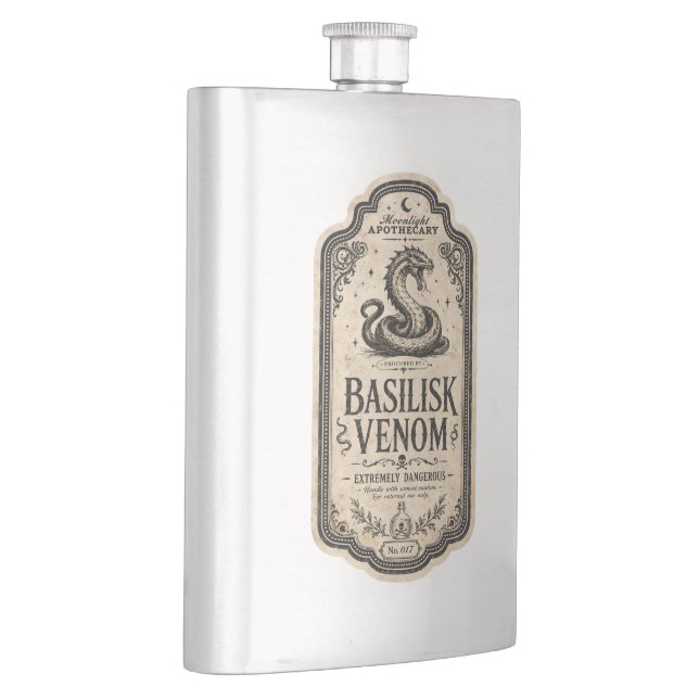 Vintage Witch Apothecary Potion Hip Flask (Right)