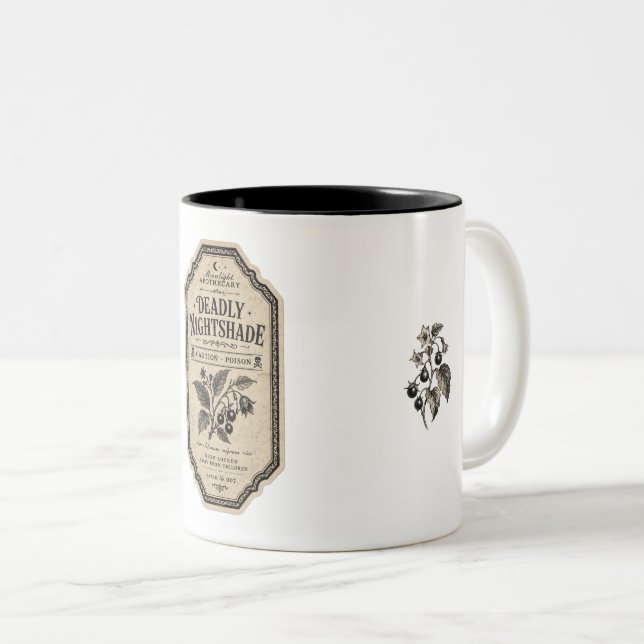 Vintage Witch Apothecary Potion Label Coffee Mug (Front Right)