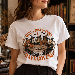 Vintage Witch Coven Halloween Women's Graphic T-Shirt