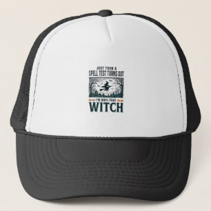 Vintage Witch DNA Humour Halloween Vector Design_1 Trucker Hat