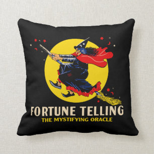 Vintage Witch Fortune Telling - Mystifying Oracle Cushion
