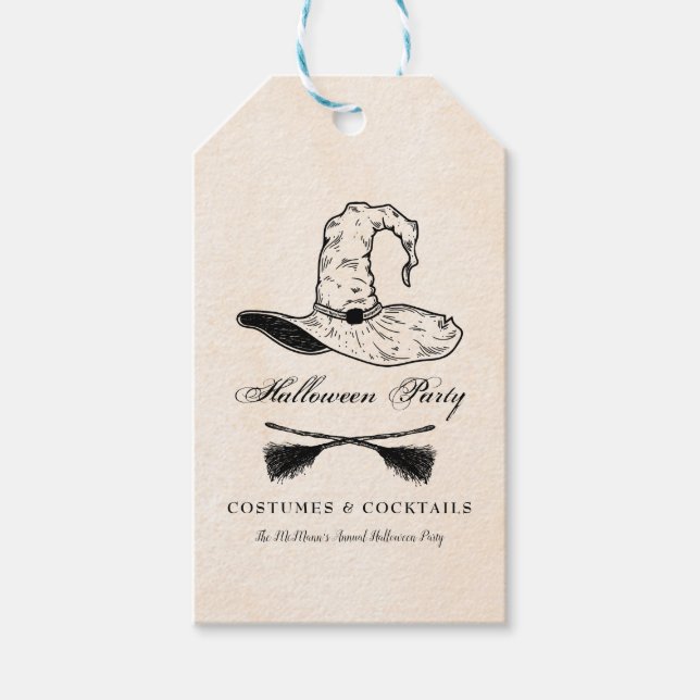 Vintage WItch Gift Tags (Front)