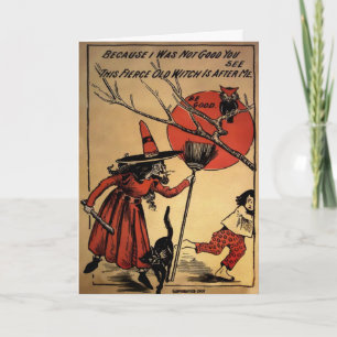 Vintage Witch Halloween Card