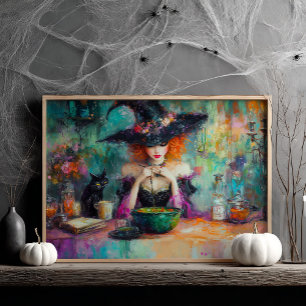 Vintage Witch Halloween Decoupage  Tissue Paper