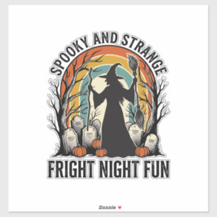 Vintage Witch Halloween Graveyard Silhouette Art_1