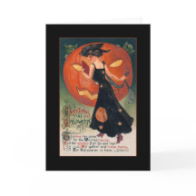 Vintage Witch Halloween Greeting w/Bloody Text
