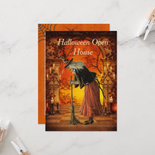 Vintage Witch Halloween Party Invitation