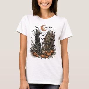 Vintage Witch Halloween Witchcore T-shirt