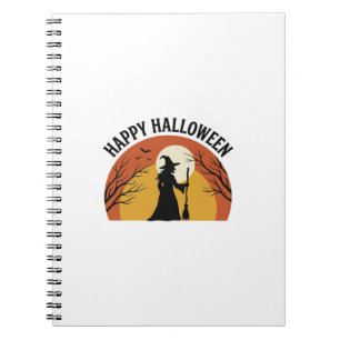 Vintage Witch Happy Halloween Shirt Design_1 Notebook