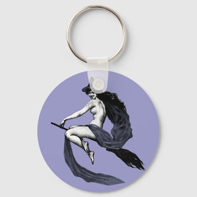 Vintage Witch Key Ring (Front)