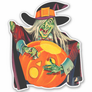 Vintage Witch large Vinyl Contour Cut
