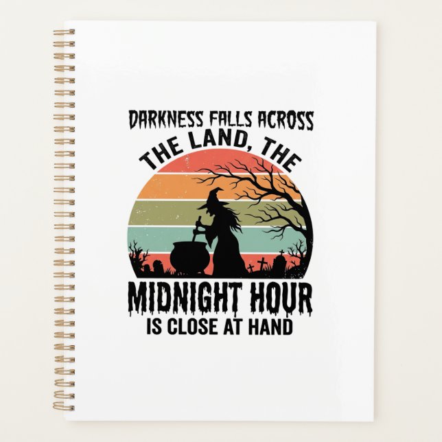Vintage Witch Midnight Hour Halloween Design_1 Planner (Front)