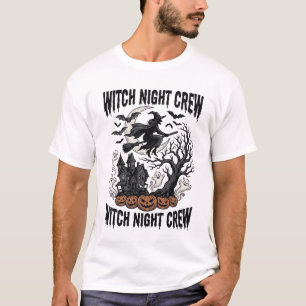 Vintage Witch Shirt Halloween Coven Night Graphic_