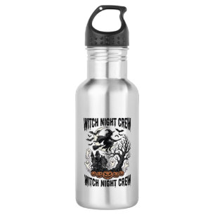 Vintage Witch Shirt Halloween Coven Night Graphic_ 532 Ml Water Bottle