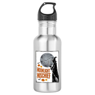 Vintage Witch Shirt Halloween Moon Silhouette_1 532 Ml Water Bottle