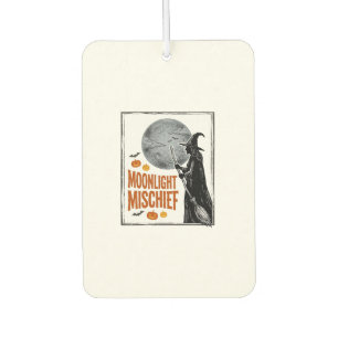 Vintage Witch Shirt Halloween Moon Silhouette_1 Car Air Freshener