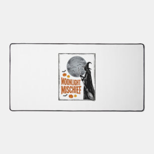Vintage Witch Shirt Halloween Moon Silhouette_1 Desk Mat
