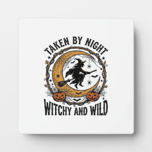 Vintage Witch Shirt Taken Witch Halloween Design_1 Plaque