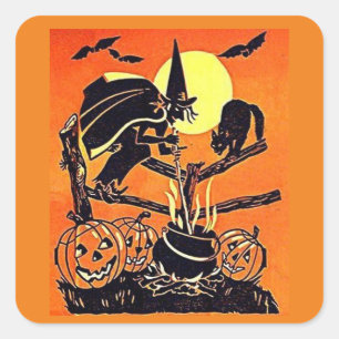 Vintage Witch Stickers