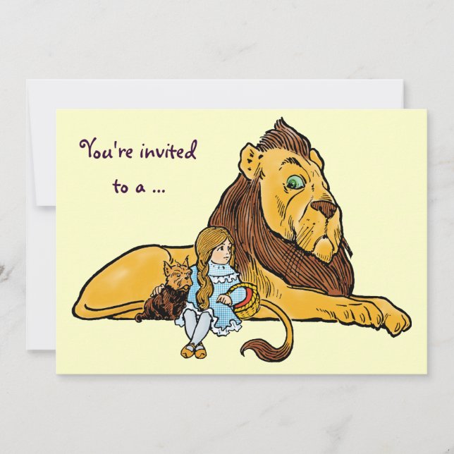 Vintage Wizard of Oz Birthday Party Invitation (Front)