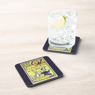 Vintage Wizard of Oz Book Cover Art, Title Page Coaster