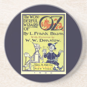 Vintage Wizard of Oz Book Cover Art, Title Page Coaster