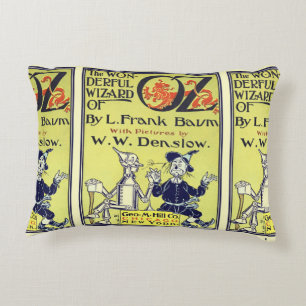 Vintage Wizard of Oz Book Cover Art, Title Page Decorative Cushion