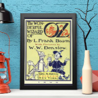 Vintage Wizard of Oz Book Cover Art, Title Page