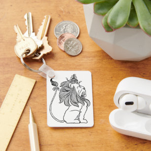 Vintage Wizard of Oz, Cowardly Lion with Crown Key Ring