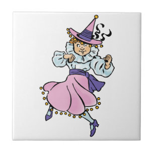 Vintage Wizard of Oz, Cute Dancing Girl Munchkin Ceramic Tile