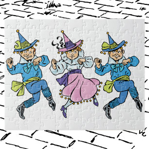 Vintage Wizard of Oz, Cute Dancing Munchkins! Jigsaw Puzzle