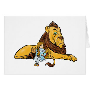 Vintage Wizard of Oz, Dorothy and Toto with Lion