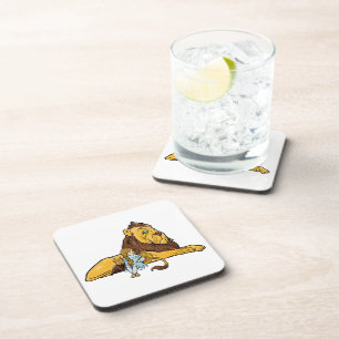 Vintage Wizard of Oz, Dorothy and Toto with Lion Coaster