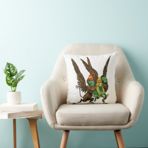 Vintage Wizard of Oz, Dorothy, Evil Flying Monkeys Cushion