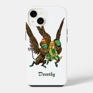 Vintage Wizard of Oz, Dorothy, Evil Flying Monkeys iPhone 14 Case
