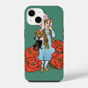 Vintage Wizard of Oz, Dorothy, Red Poppy Flowers iPhone Case