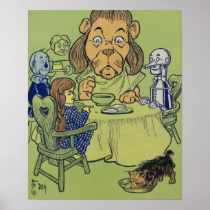 Vintage Wizard of Oz Eating At The Table Poster
