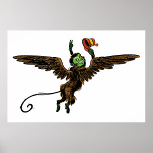 Vintage Wizard of Oz, Evil Flying Monkey Poster