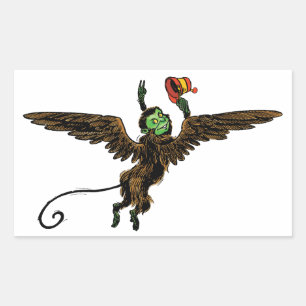 Vintage Wizard of Oz, Evil Flying Monkey Rectangular Sticker