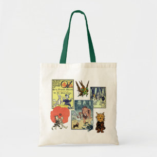 Vintage Wizard of Oz Fairy Tale Book Characters Tote Bag