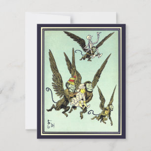 Vintage Wizard of Oz, Flying Monkeys with Dorothy